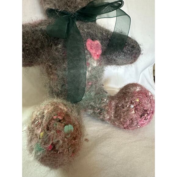 Stuffed animal needle-felted rabbit unique wool alpaca boho gift bunny handmade - Picture 13 of 16